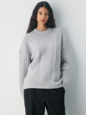 Aritzia Heritage Knit Merino Wool Crew Sweater Size S NWT